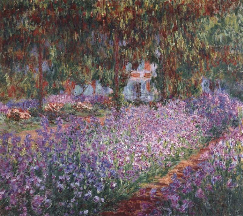 Claude Monet Monet-s Garden the Irises Spain oil painting art
